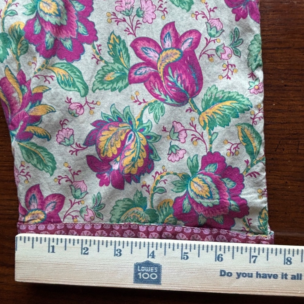 Sundance 100% Cotton Boho Cottage Whimsigoth  Floral Print Drawstring Pants XL - Picture 14 of 15